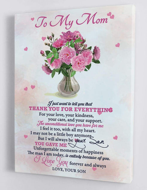 Gift For Mom - From Son - Framed Canvas Gift SM006